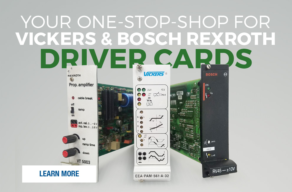Rexroth, Vickers and Bosch amplifier cards for hydraulic proportional valves