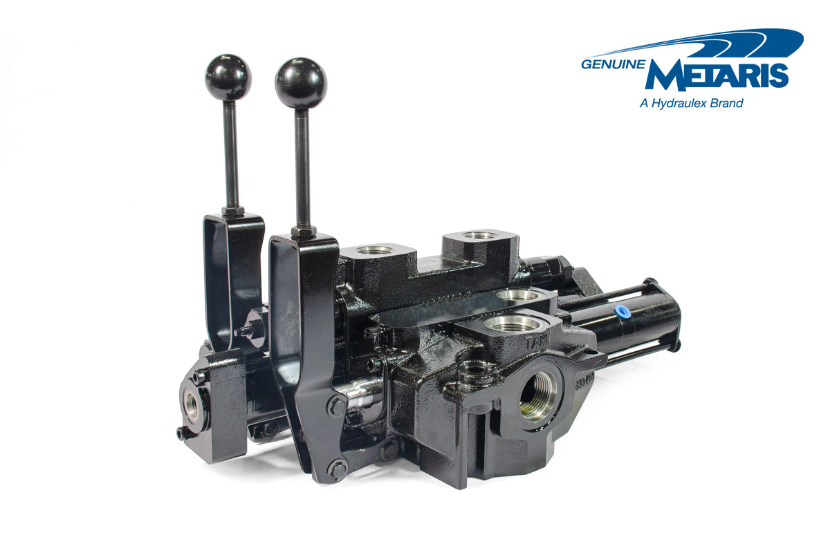Metaris MHDV20 Black Painted Hydraulic Directional Control Valve with Joysticks/Control Arms